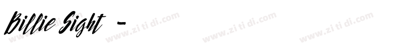 Billie Sight字体字体转换